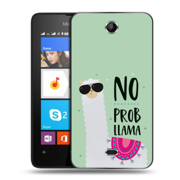 Силиконовый чехол на Microsoft Lumia 430 Dual SIM с принтом Лама Силиконовый чехол на Microsoft Lumia 430 Dual SIM с принтом Лама