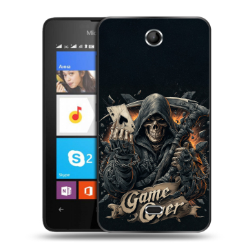 Силиконовый чехол на Microsoft Lumia 430 Dual SIM с принтом Скелет карты Силиконовый чехол на Microsoft Lumia 430 Dual SIM с принтом Скелет карты