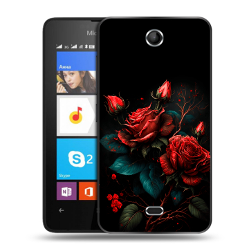 Силиконовый чехол на Microsoft Lumia 430 Dual SIM с принтом Розы красные