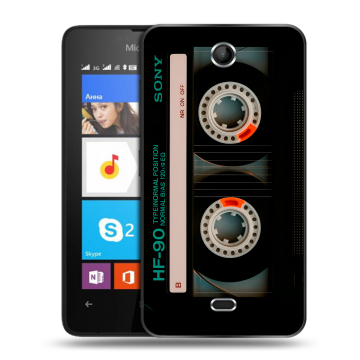 Силиконовый чехол на Microsoft Lumia 430 Dual SIM с принтом Кассета
