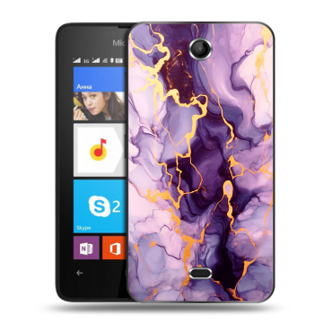 Силиконовый чехол на Microsoft Lumia 430 Dual SIM с принтом Мрамор