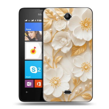 Силиконовый чехол на Microsoft Lumia 430 Dual SIM с принтом Цветы