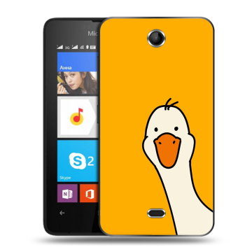 Силиконовый чехол на Microsoft Lumia 430 Dual SIM с принтом Утка Силиконовый чехол на Microsoft Lumia 430 Dual SIM с принтом Утка