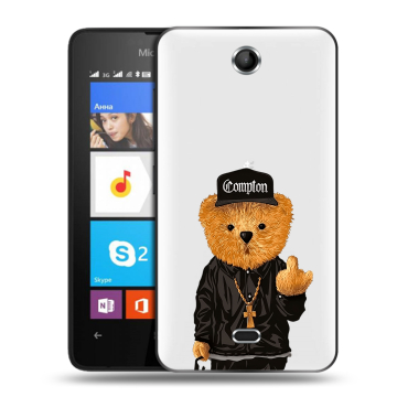 Силиконовый чехол на Microsoft Lumia 430 Dual SIM с принтом Мишка