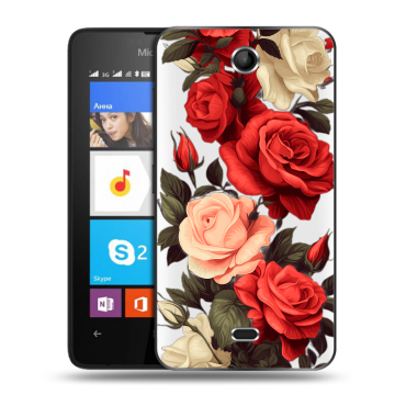 Силиконовый чехол на Microsoft Lumia 430 Dual SIM с принтом Розы