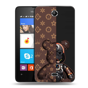 Силиконовый чехол на Microsoft Lumia 430 Dual SIM с принтом Луи робот
