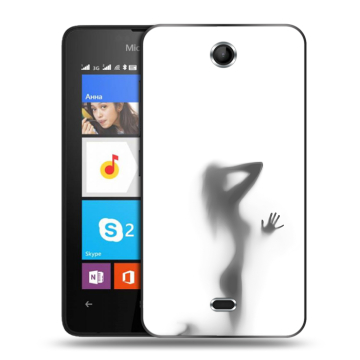 Силиконовый чехол на Microsoft Lumia 430 Dual SIM с принтом Силуэт