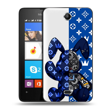 Силиконовый чехол на Microsoft Lumia 430 Dual SIM с принтом Луи робот