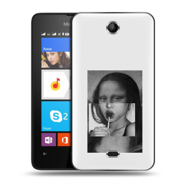 Силиконовый чехол на Microsoft Lumia 430 Dual SIM с принтом Мона Лиза