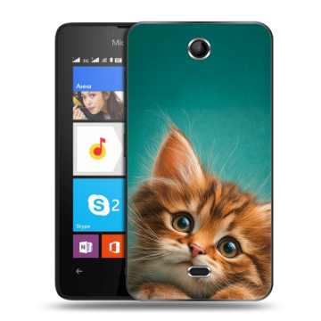 Силиконовый чехол на Microsoft Lumia 430 Dual SIM с принтом котенок