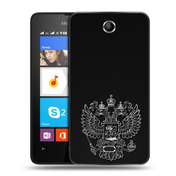 Силиконовый чехол на Microsoft Lumia 430 Dual SIM с принтом Герб России Силиконовый чехол на Microsoft Lumia 430 Dual SIM с принтом Герб России