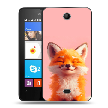 Силиконовый чехол на Microsoft Lumia 430 Dual SIM с принтом милая лиса Силиконовый чехол на Microsoft Lumia 430 Dual SIM с принтом милая лиса