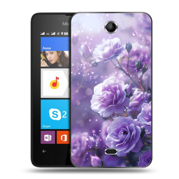Силиконовый чехол на Microsoft Lumia 430 Dual SIM с принтом Розы цветы