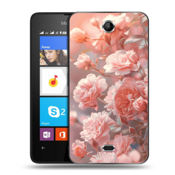 Силиконовый чехол на Microsoft Lumia 430 Dual SIM с принтом Розовые розы