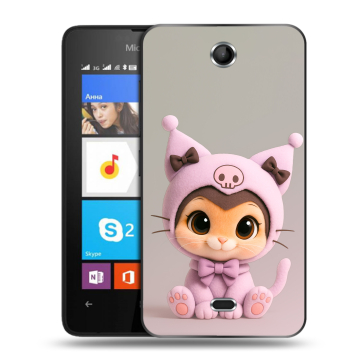 Силиконовый чехол на Microsoft Lumia 430 Dual SIM с принтом Куроми Kuromi 