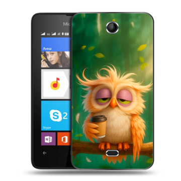 Силиконовый чехол на Microsoft Lumia 430 Dual SIM с принтом сова