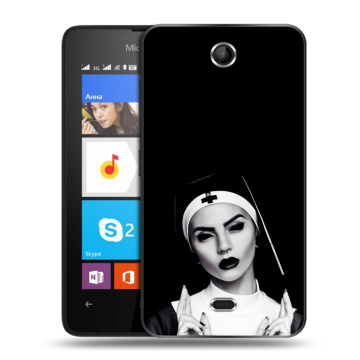 Силиконовый чехол на Microsoft Lumia 430 Dual SIM с принтом монашка