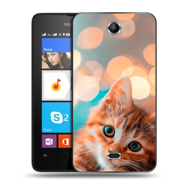 Силиконовый чехол на Microsoft Lumia 430 Dual SIM с принтом котик