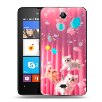 Силиконовый чехол на Microsoft Lumia 430 Dual SIM с принтом милые котики Силиконовый чехол на Microsoft Lumia 430 Dual SIM с принтом милые котики