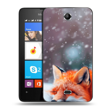 Силиконовый чехол на Microsoft Lumia 430 Dual SIM с принтом лиса