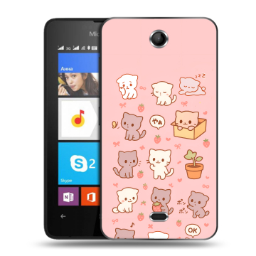 Силиконовый чехол на Microsoft Lumia 430 Dual SIM с принтом Hello Kitty Хелоу Кити Силиконовый чехол на Microsoft Lumia 430 Dual SIM с принтом Hello Kitty Хелоу Кити