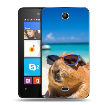 Силиконовый чехол на Microsoft Lumia 430 Dual SIM с принтом Капибара