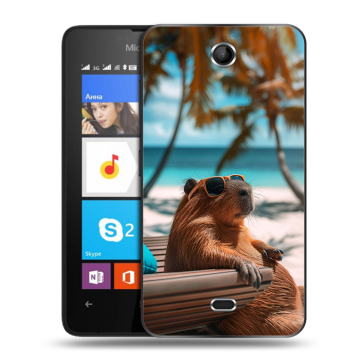 Силиконовый чехол на Microsoft Lumia 430 Dual SIM с принтом Капибара
