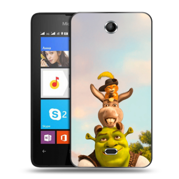 Силиконовый чехол на Microsoft Lumia 430 Dual SIM с принтом Шрек Shrek