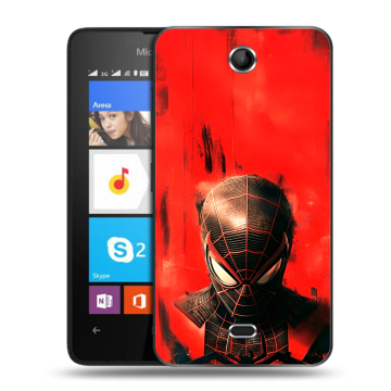 Силиконовый чехол на Microsoft Lumia 430 Dual SIM с принтом человек паук spiderman
