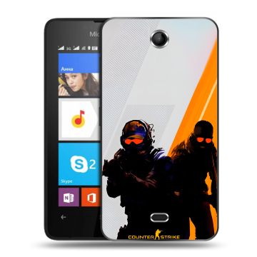 Силиконовый чехол на Microsoft Lumia 430 Dual SIM с принтом Контер страйк Counter strike Силиконовый чехол на Microsoft Lumia 430 Dual SIM с принтом Контер страйк Counter strike