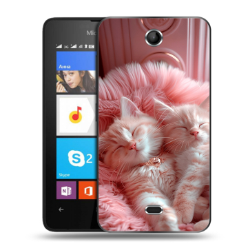 Силиконовый чехол на Microsoft Lumia 430 Dual SIM с принтом котята котики