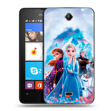 Силиконовый чехол на Microsoft Lumia 430 Dual SIM с принтом Холодное сердце Frozen