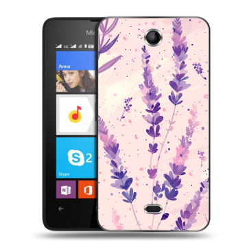 Силиконовый чехол на Microsoft Lumia 430 Dual SIM с принтом цветы лаванда