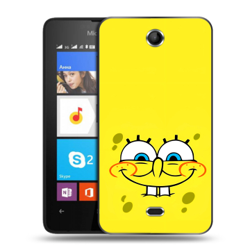 Силиконовый чехол на Microsoft Lumia 430 Dual SIM с принтом спанчбоб спанч боб