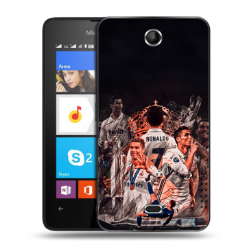 Силиконовый чехол на Microsoft Lumia 430 Dual SIM с принтом Реал Роналдо Real Ronaldo