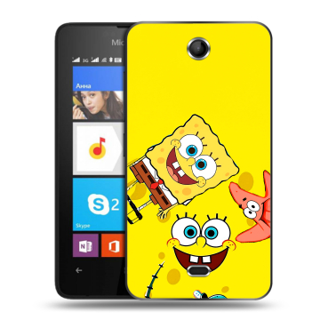 Силиконовый чехол на Microsoft Lumia 430 Dual SIM с принтом Спанч боб Спанчбоб Силиконовый чехол на Microsoft Lumia 430 Dual SIM с принтом Спанч боб Спанчбоб