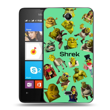 Силиконовый чехол на Microsoft Lumia 430 Dual SIM с принтом Шрек Shrek