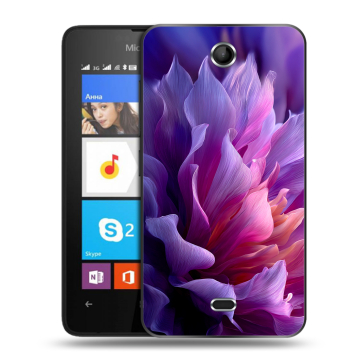 Силиконовый чехол на Microsoft Lumia 430 Dual SIM с принтом женский цветы