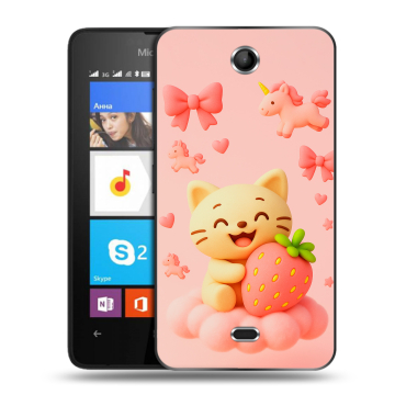Силиконовый чехол на Microsoft Lumia 430 Dual SIM с принтом для девочек