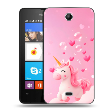 Силиконовый чехол на Microsoft Lumia 430 Dual SIM с принтом Единорог