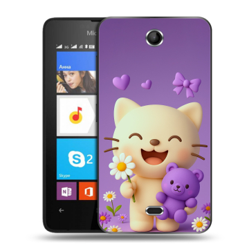 Силиконовый чехол на Microsoft Lumia 430 Dual SIM с принтом для девочек