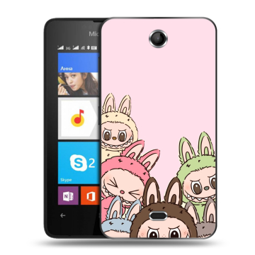 Силиконовый чехол на Microsoft Lumia 430 Dual SIM с принтом Лабубу
