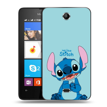 Силиконовый чехол на Microsoft Lumia 430 Dual SIM с принтом Лило и Стич