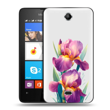 Силиконовый чехол на Microsoft Lumia 430 Dual SIM с принтом Цветы орхидеи