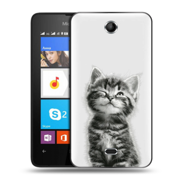 Силиконовый чехол на Microsoft Lumia 430 Dual SIM с принтом Котенок