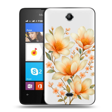Силиконовый чехол на Microsoft Lumia 430 Dual SIM с принтом Цветы