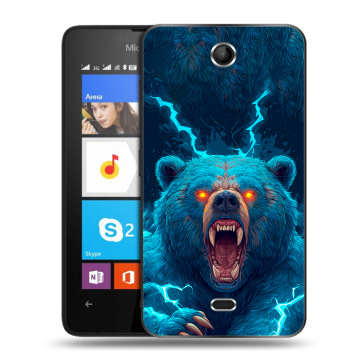 Силиконовый чехол на Microsoft Lumia 430 Dual SIM с принтом Медведь