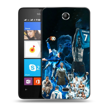 Силиконовый чехол на Microsoft Lumia 430 Dual SIM с принтом Реал Роналдо