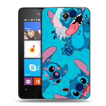 Силиконовый чехол на Microsoft Lumia 430 Dual SIM с принтом Лило и Стич