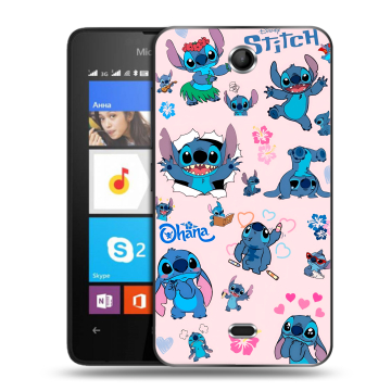 Силиконовый чехол на Microsoft Lumia 430 Dual SIM с принтом Лило и Стич